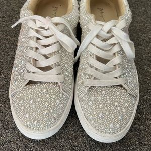 Ivory Pearl Sidney Sneakers - Betsey Johnson